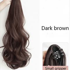 Long Curly Wavy Ponytail Extensions Clip In Synthetic Heat Resistant Hairpiece