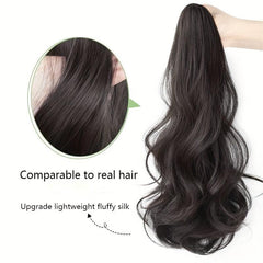 Long Curly Wavy Ponytail Extensions Clip In Synthetic Heat Resistant Hairpiece