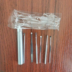 6Pcs Stainless Steel Ear Wax Remover Tool Spiral Ear Pick Ear Cleaner Set
