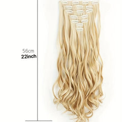 7pcs Body Wave Curly Hair Pieces Set for Women Daily Party Cosplay