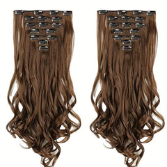 7pcs Body Wave Curly Hair Pieces Set for Women Daily Party Cosplay