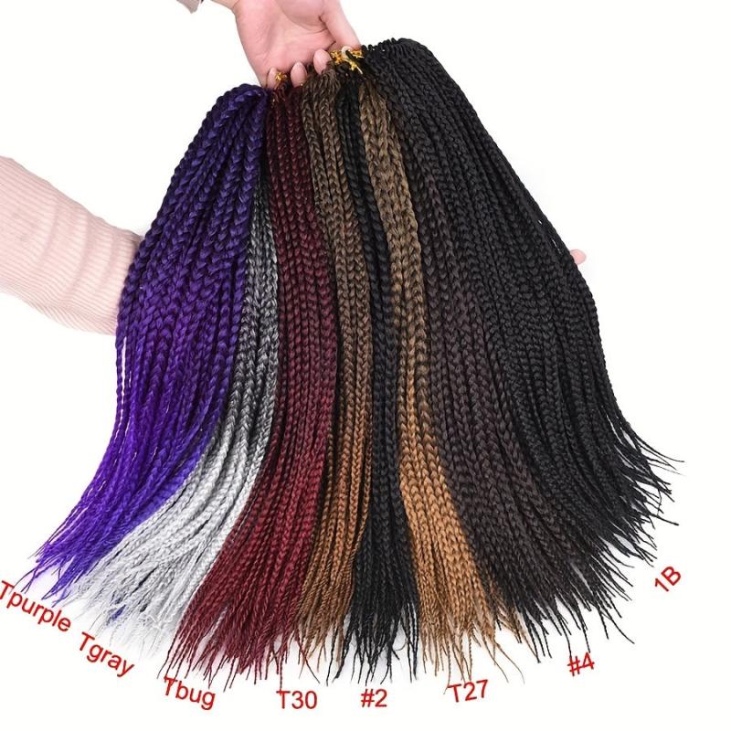 3 Strand Braids Hair Pieces Synthetic Crochet Hair Extensions 20 22 Strands