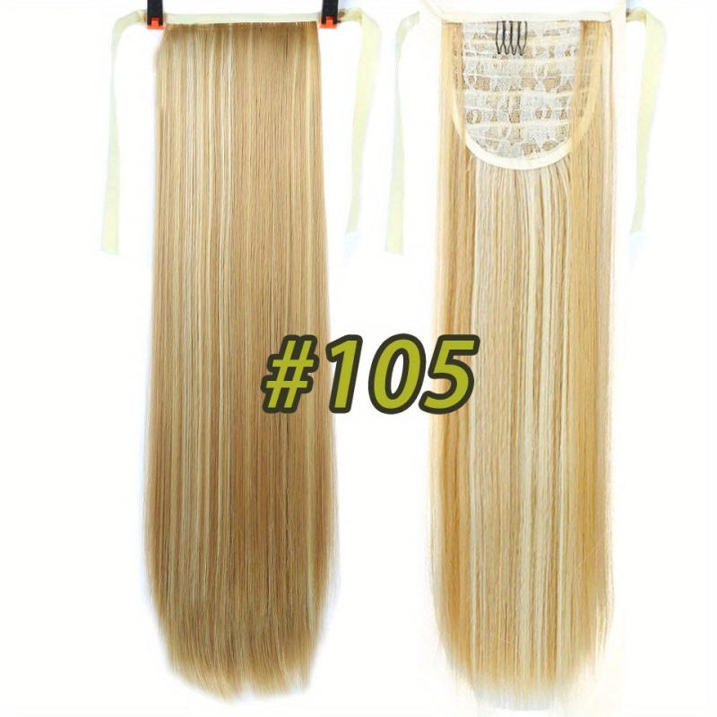 55 88 Cm Long Straight Ponytail Extensions Natural Look Hair Extensions