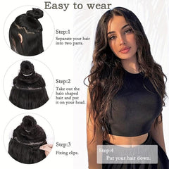 Invisible Curly Hair Extensions with Transparent Headband