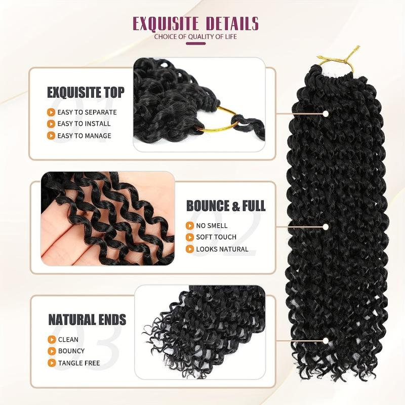 Passion Twist Hair 25 4 Cm Long Water Wave Crochet Braids