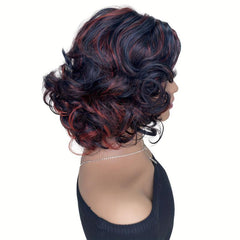Short Wavy Curly Wig Synthetic Hair Full Wig 10 Inches Women's Daily Use