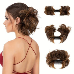 15 24 Cm Synthetic Messy Bun Hair Extensions Clip In Hair Piece