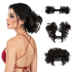 15 24 Cm Synthetic Messy Bun Hair Extensions Clip In Hair Piece