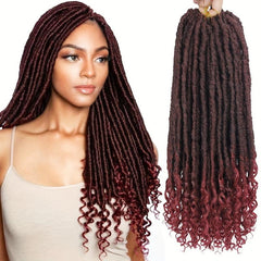 Ombre Goddess Crochet Box Braids 45-72 cm Synthetic Braiding Hair Extensions
