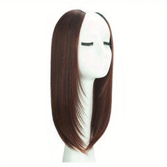 Synthetic Straight Clip In Hair Extensions Heat Resistant Fiber Hair Piece