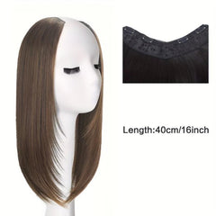 Synthetic Straight Clip In Hair Extensions Heat Resistant Fiber Hair Piece