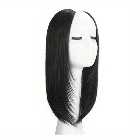 Synthetic Straight Clip In Hair Extensions Heat Resistant Fiber Hair Piece