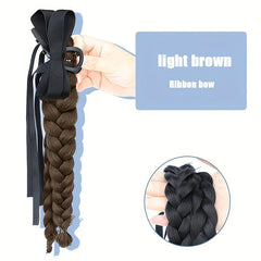 Claw Ponytail Braided Ponytail Extensions Synthetic Clip In Hair Extensions