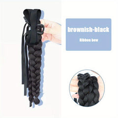 Claw Ponytail Braided Ponytail Extensions Synthetic Clip In Hair Extensions
