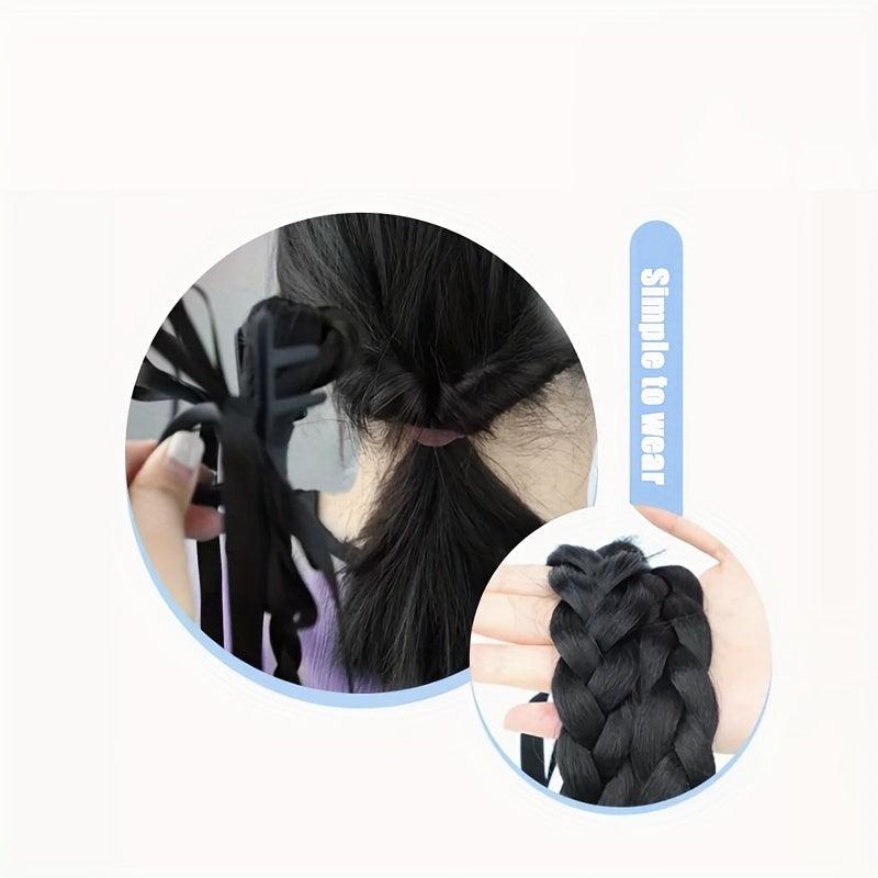 Claw Ponytail Braided Ponytail Extensions Synthetic Clip In Hair Extensions