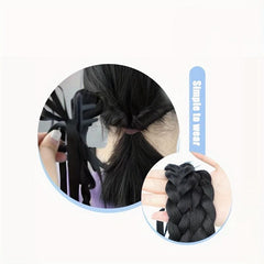Claw Ponytail Braided Ponytail Extensions Synthetic Clip In Hair Extensions