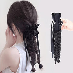 Claw Ponytail Braided Ponytail Extensions Synthetic Clip In Hair Extensions