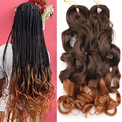 Synthetic French Curl Loose Wave Braiding Hair Extensions 55-75g