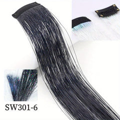 Y2K Tinsel Hair Extension 60 96 Cm Synthetic Clip In Hair Extensions Colored