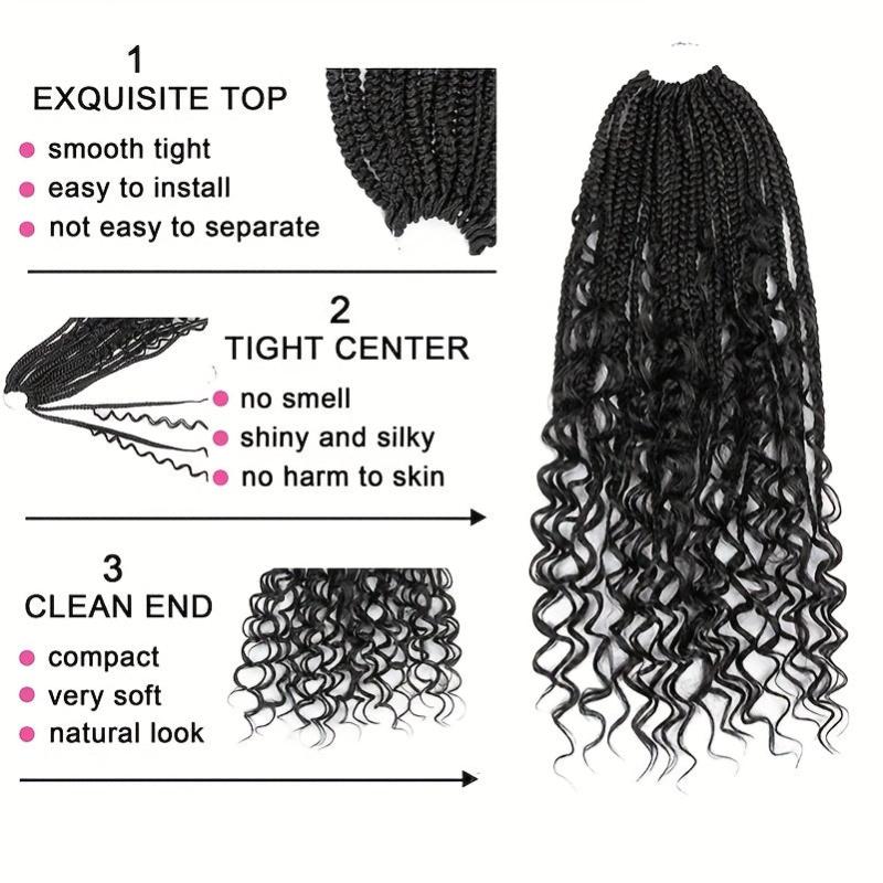 45 72 Cm Goddess Box Braids Crochet Hair For Women