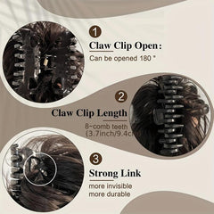 Messy Bun Hair Piece Claw Clip Hair Bun Hair Toppers Women Tousled Updo