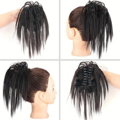 Messy Bun Hair Piece Claw Clip Hair Bun Hair Toppers Women Tousled Updo