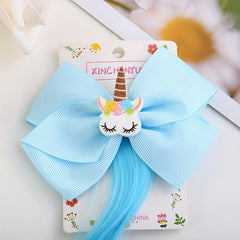 Gradient Ponytail Roll Hair Extensions Flash Hair Clip Unicorn Butterfly Clip