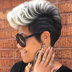 Short Kinky Curly Wig Blonde Synthetic Afro Curly Wig