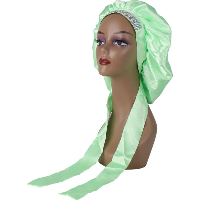Soft Satin Sleeping Hat for Hair Care and Comfort