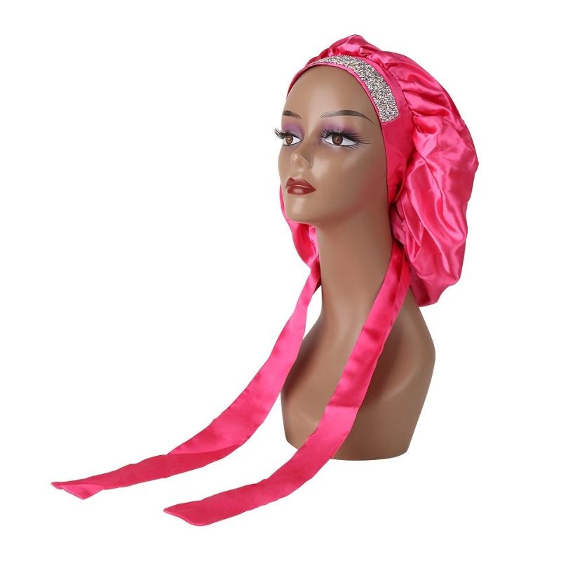 Soft Satin Sleeping Hat for Hair Care and Comfort