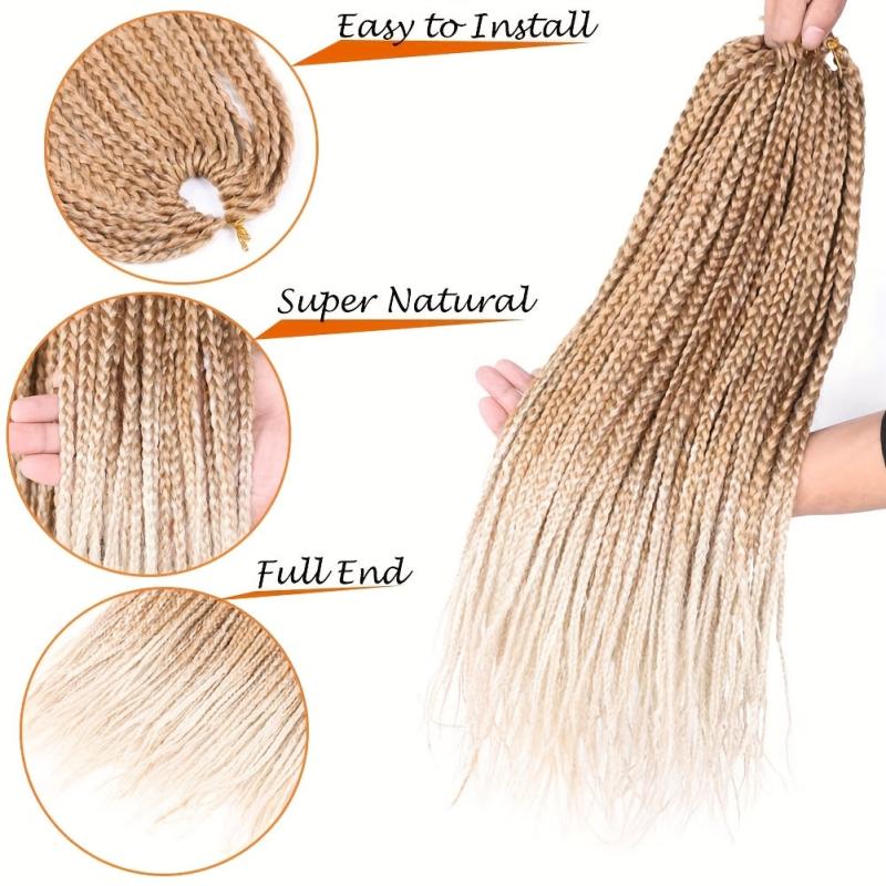 6 Packs 45 72 Cm Goddess Box Braids Crochet Hair Extensions