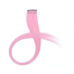 8cm Colorful Highlight Hair Extensions Invisible Seamless Synthetic Fiber