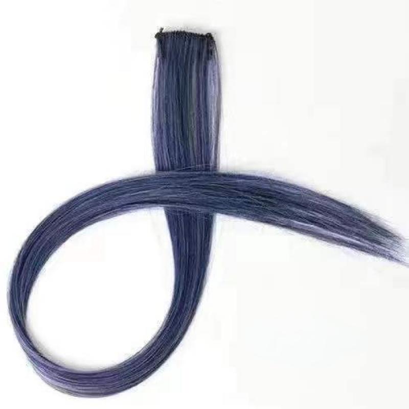 8cm Colorful Highlight Hair Extensions Invisible Seamless Synthetic Fiber