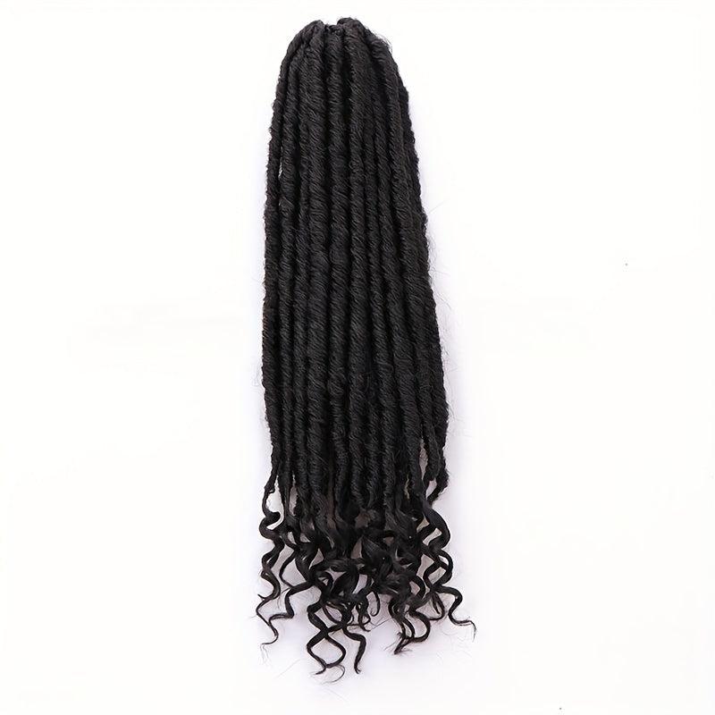 12Pcs Pack Goddess Locs Crochet Hair Brown 350 Straight Faux Locs