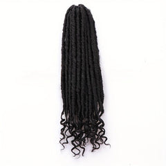 12Pcs Pack Goddess Locs Crochet Hair Brown 350 Straight Faux Locs