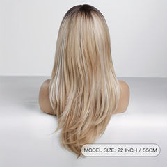 Long Straight Layered Synthetic Wig Easy to Wear