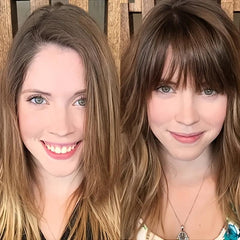 Clip In Bangs Human Hair Extensions Air Bangs Wispy Bangs