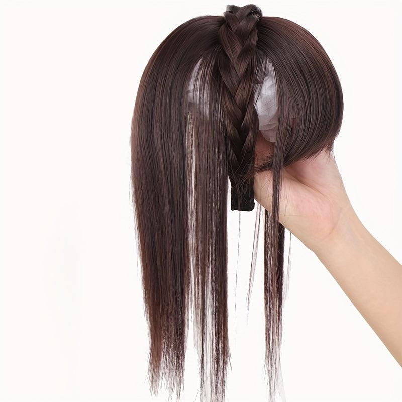 Synthetic Hair Extensions with Braided Headband for Daily Use