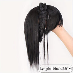 Synthetic Hair Extensions with Braided Headband for Daily Use