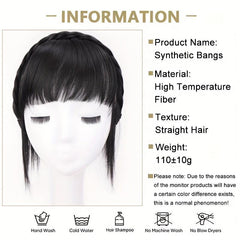 Synthetic Hair Extensions with Braided Headband for Daily Use