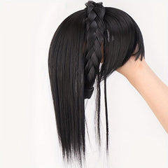 Synthetic Hair Extensions with Braided Headband for Daily Use