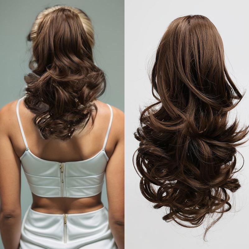 Curly Wavy Ponytail Extensions Clip In Hair Extensions Natural Look