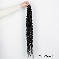 Ombre Blonde Water Wave Braiding Hair Extensions 36cm Curly Braid Crochet Hair