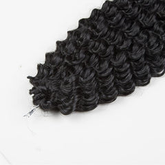 Ombre Blonde Water Wave Braiding Hair Extensions 36cm Curly Braid Crochet Hair