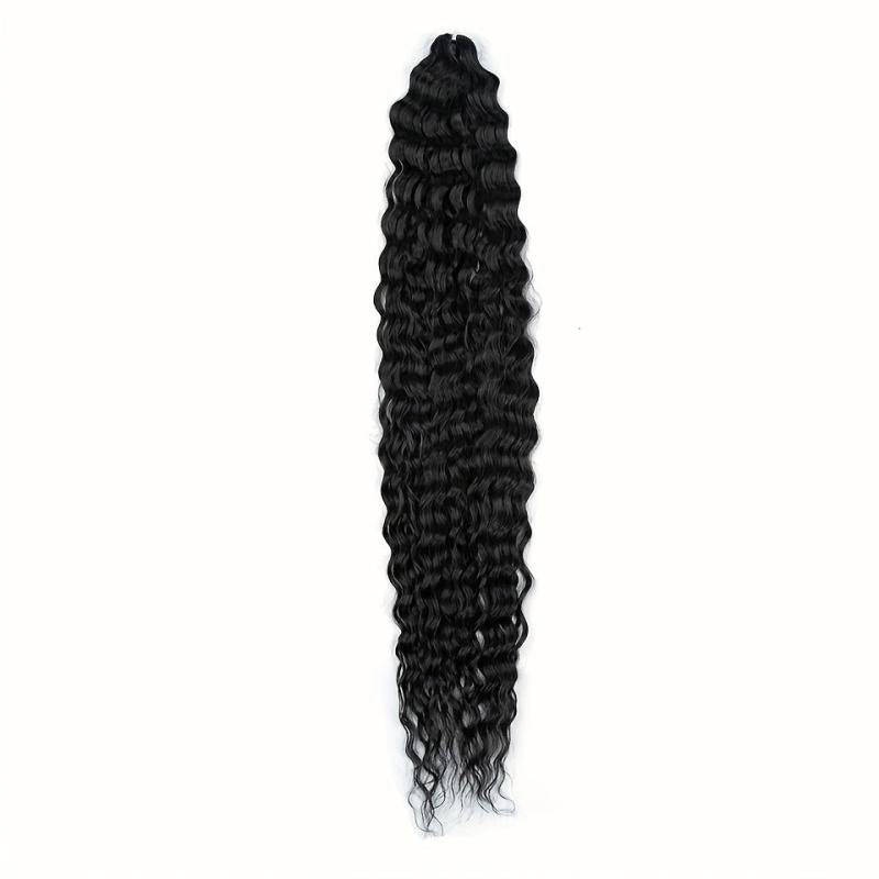 Ombre Blonde Water Wave Braiding Hair Extensions 36cm Curly Braid Crochet Hair