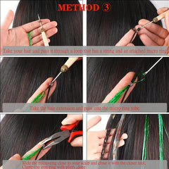12 Pcs Y2K Tinsel Hair Extension Clip Glitter Hair Accessories