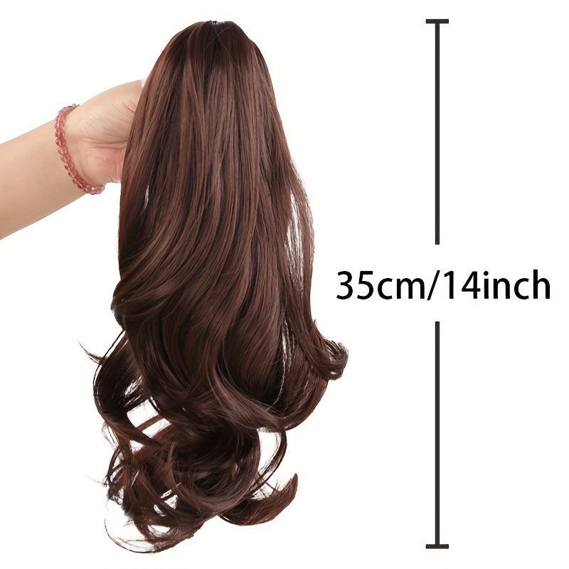 35 Claw Curly Ponytail Clip In Hair Extension Natural Wavy Hairpiece