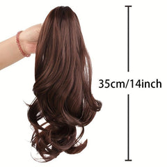 35 Claw Curly Ponytail Clip In Hair Extension Natural Wavy Hairpiece