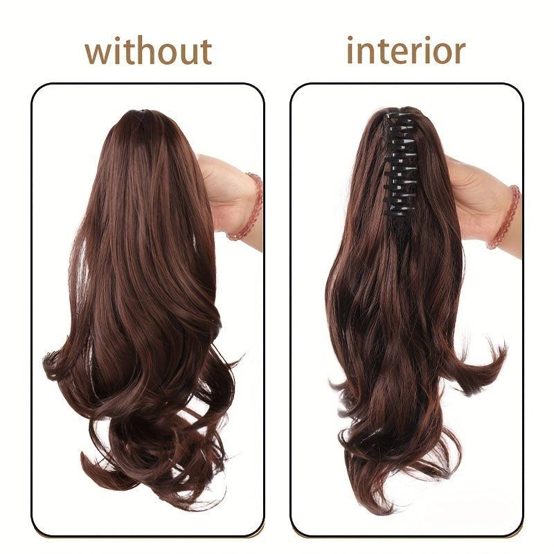 35 Claw Curly Ponytail Clip In Hair Extension Natural Wavy Hairpiece