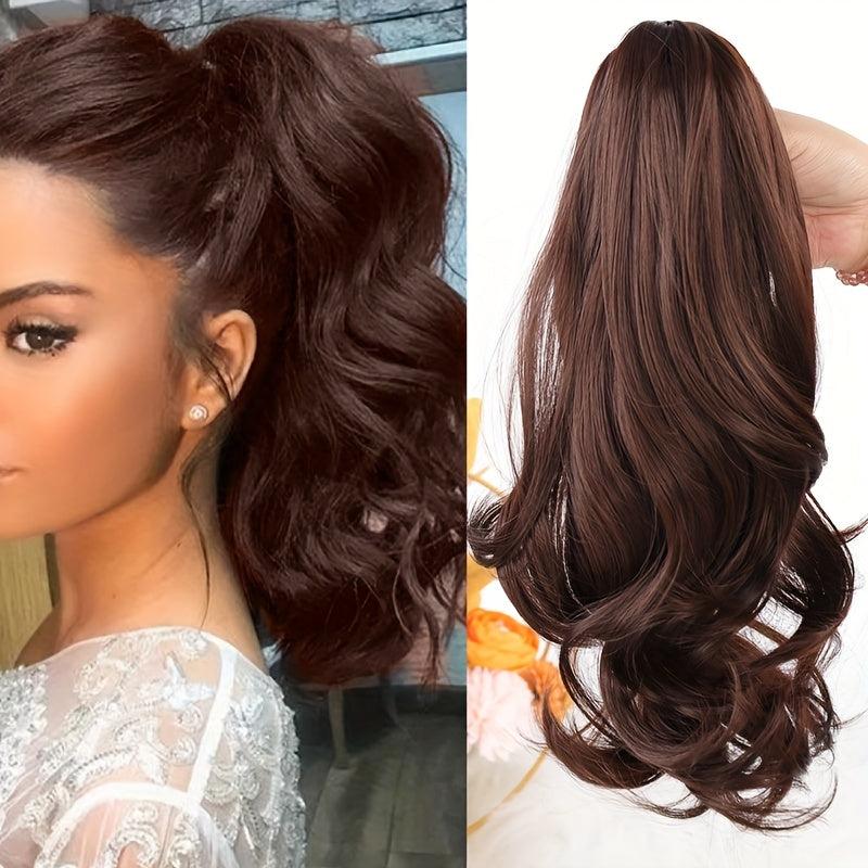 35 Claw Curly Ponytail Clip In Hair Extension Natural Wavy Hairpiece